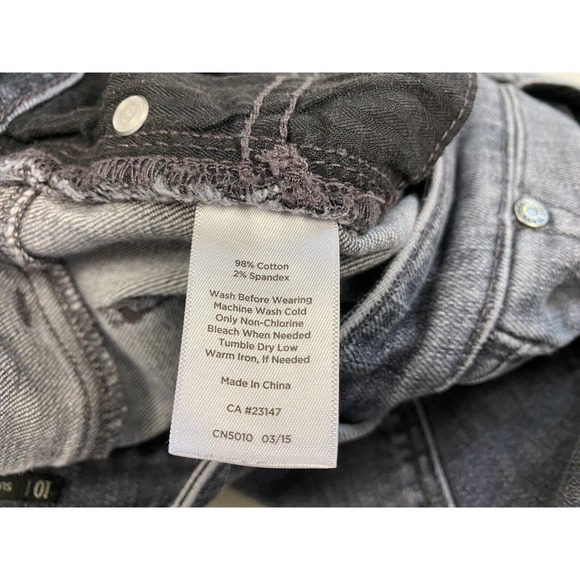 Talbots Size 10 Flawless Five Pocket Jeans Slim Ankle Raw Hem Gray Curvy 34x30 - Picture 15 of 16